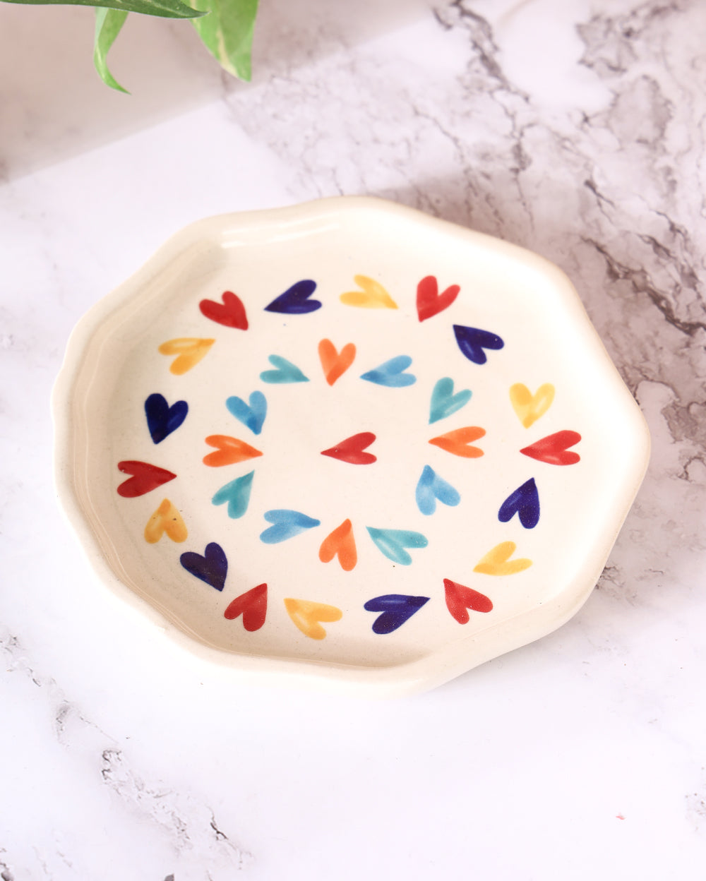 Rainbow Ceramic breakfast set 4 Pcs ( Microwave Safe )