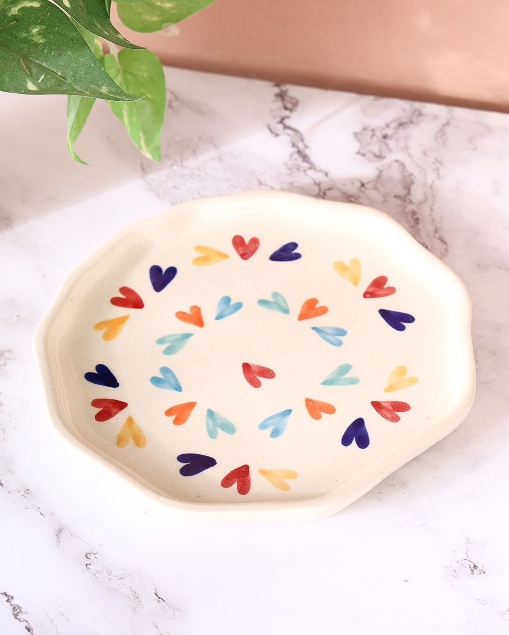 Rainbow Ceramic breakfast set 4 Pcs ( Microwave Safe )
