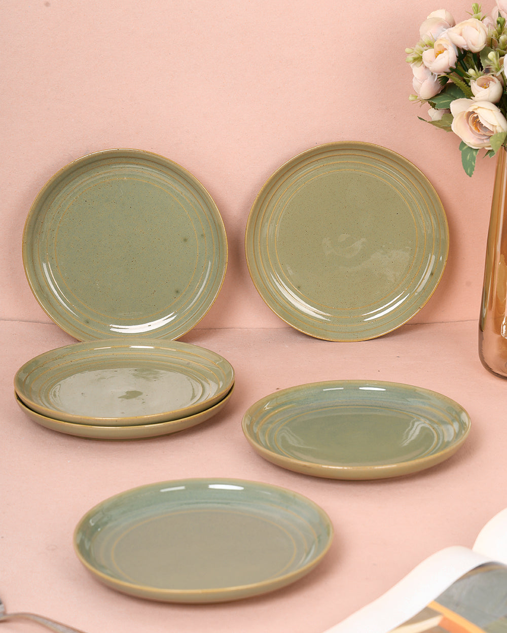 Beans greens Porcelain dinner set ( Chip Resistant )