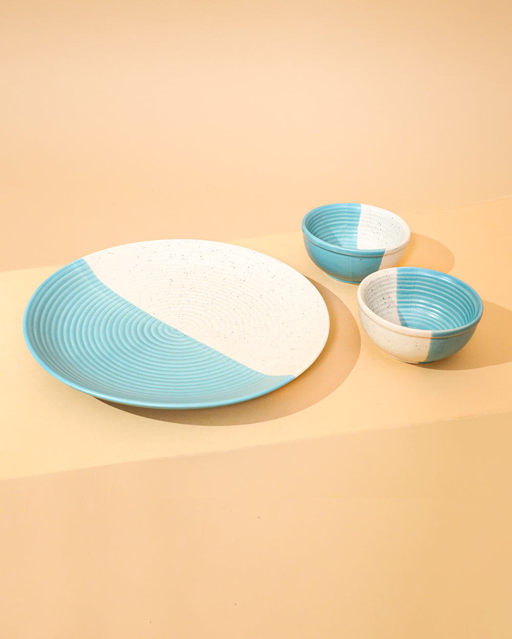 Shaded Ceramic dinner set  ( Microwave Safe )