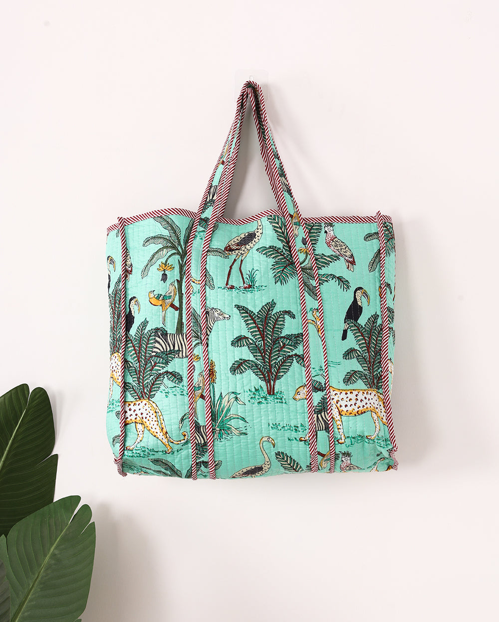 Green palm bag