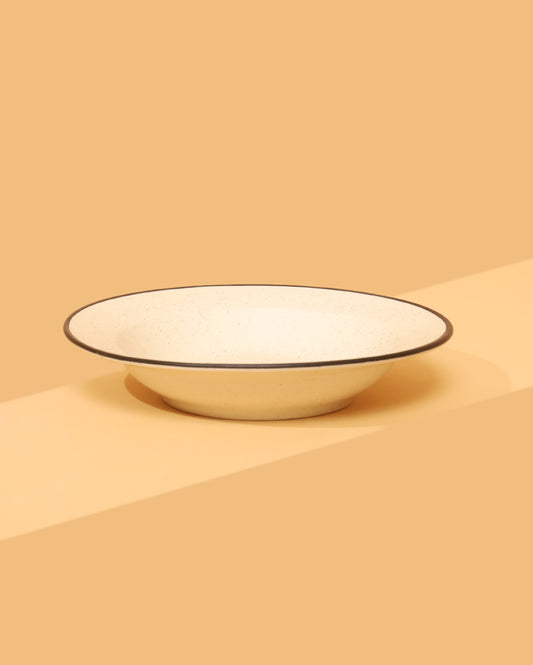 Cream 7 inch pasta plate