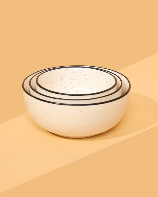 Cream bowls  Set of 3 Microwave Safe
