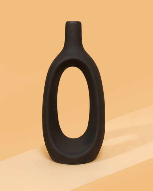 Oval Ceramic bottle Vase - 8 inch