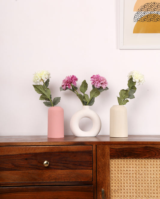 Studio Pottery Ceramic Vase Set of 3