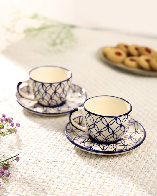 Elegant tea set with saucer