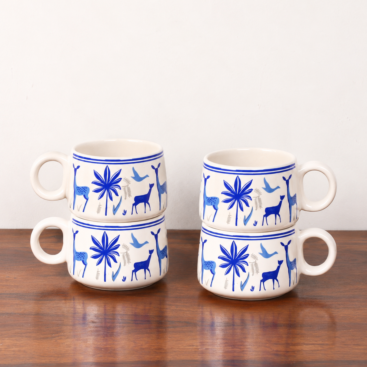 Studio Pottery Tea Cup Set of 6