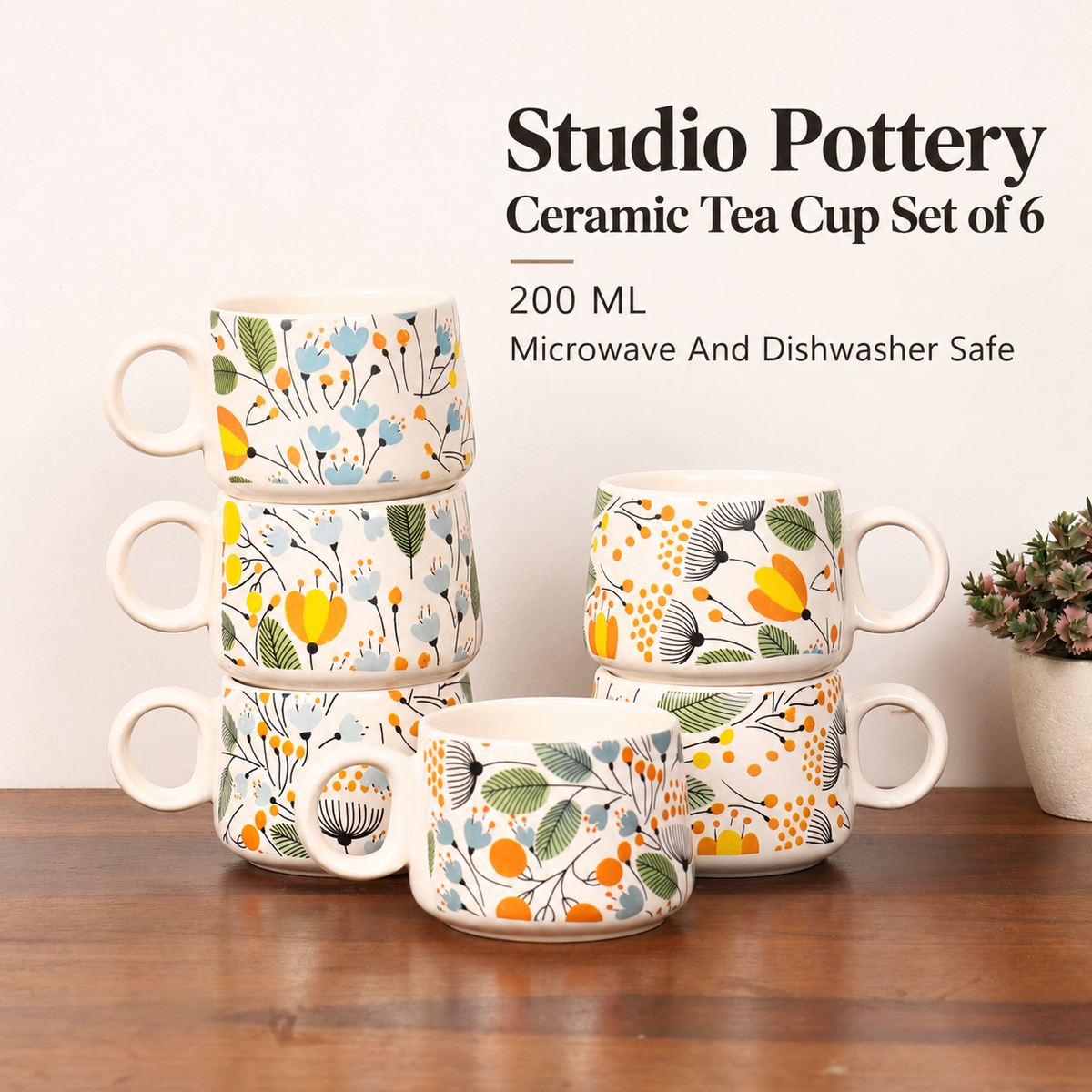 Gardenia Tea Cups (Set of 6)