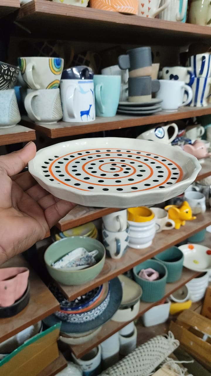 Ceramic dessert plate 8 inch