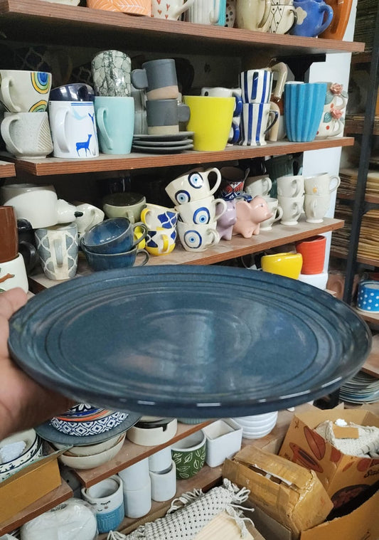 Midnight blue porcelain dinner plate 10 inch