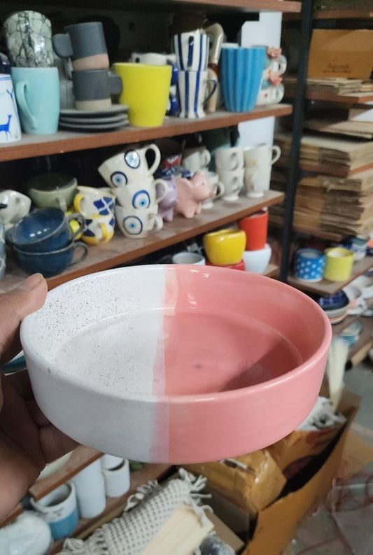Peach half flat bowl 5.5 inch