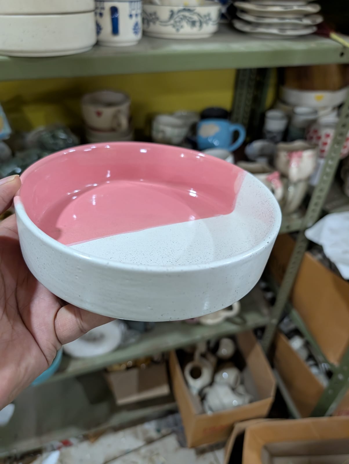 Ceramic Flat Bowl 550 Ml