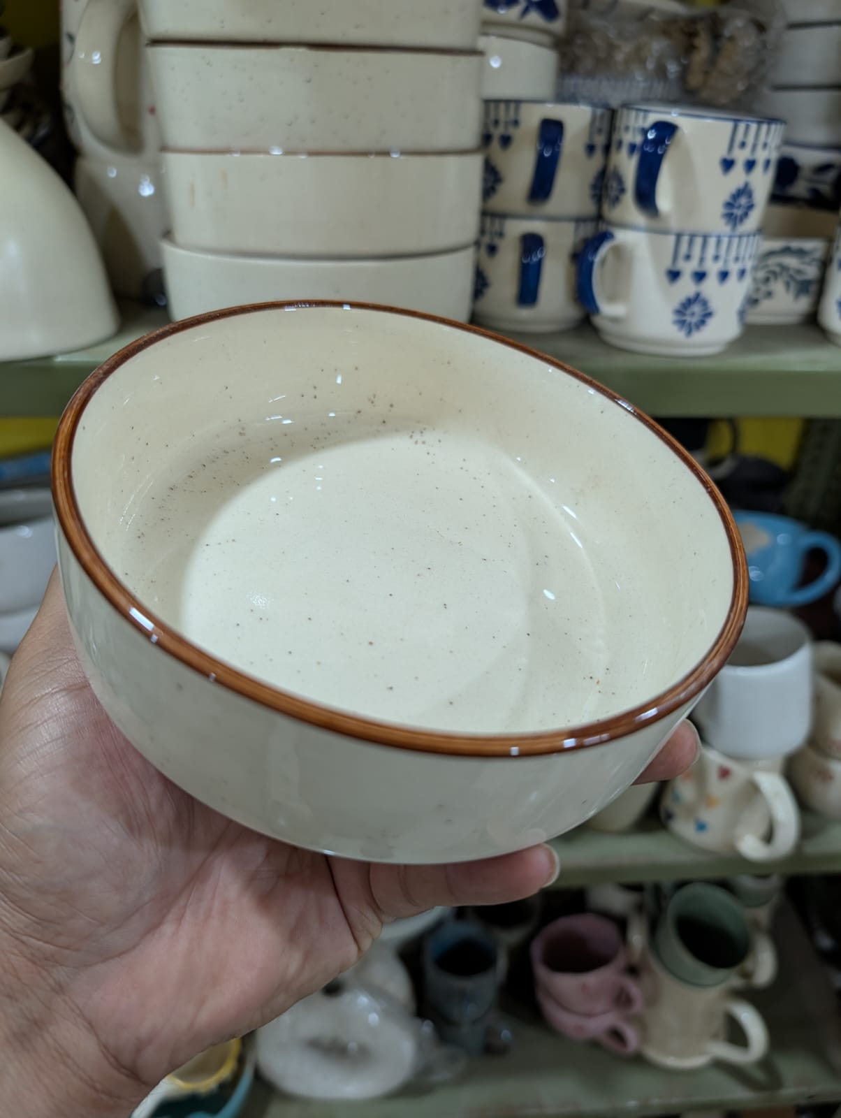 Ceramic Flat Bowl 5.5 inch