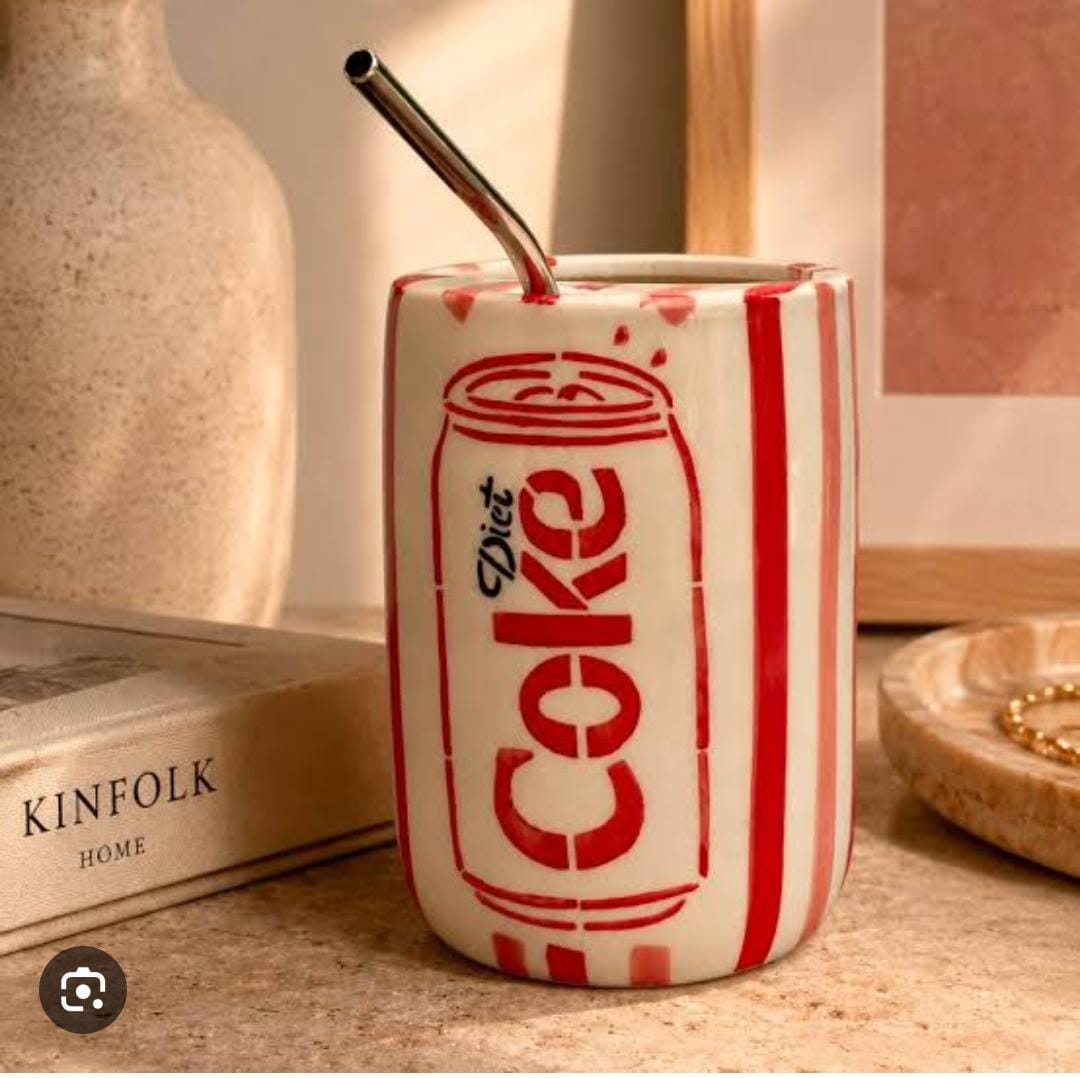 Studio Pottery Hand-Painted Sipper