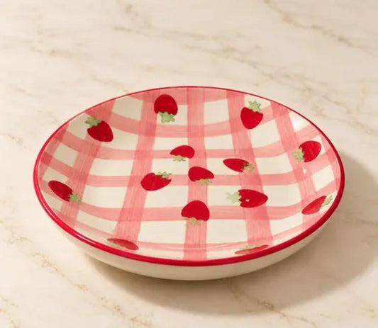 Strawberry pasta plate