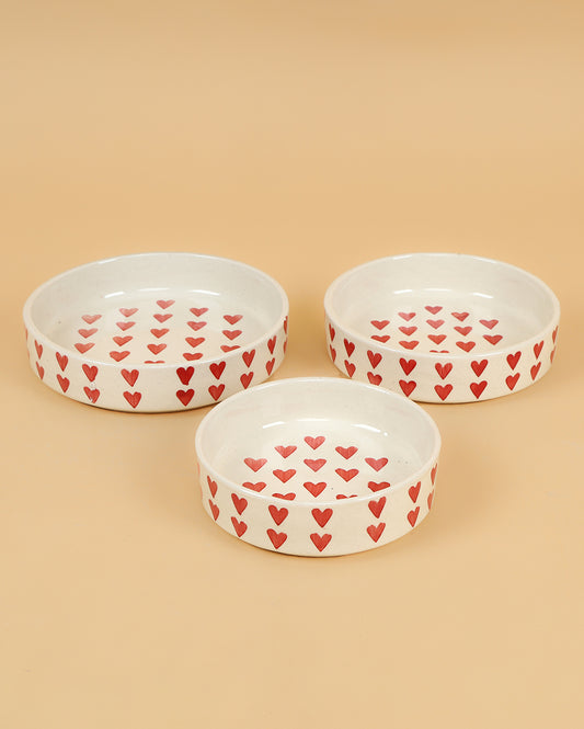 All Heart Flat bowls 6 inch (set of 3)