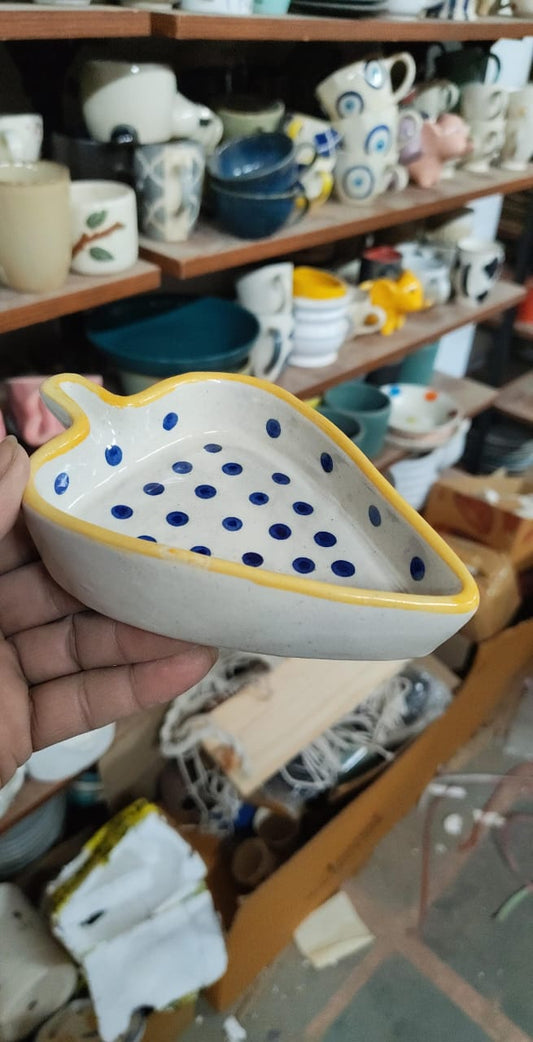 Triangle small ceramic platter